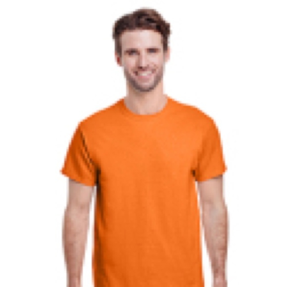 NEW Gildan 100% Cotton Tee Shirt - Orange